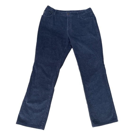 Garnet Hill Gray Straight Leg Corduroy Pants Womens Size 10P Effortless Chic - Picture 2 of 12